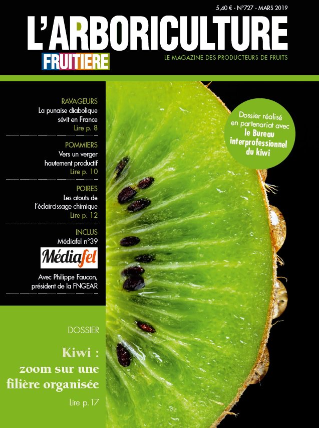 Mediafel's tweet photo. Il est chez l'imprimeur et bientôt dans vos boites aux lettres : le n° de #lArbo de mars ! Au sommaire : un focus sur le kiwi, la punaise diabolique, des vergers de pommiers hautement productifs, le guidage de précision dans les vergers et toute l'actu de la filière arbo 🥝🍎 https://t.co/s0q08rup37