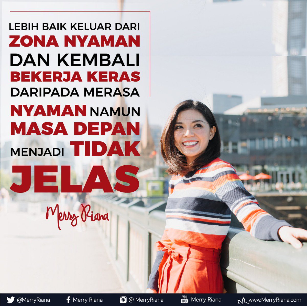 MerryRiana's tweet photo. Lebih baik keluar dari Zona Nyaman dan kembali bekerja keras. Daripada merasa nyaman namun Masa Depan menjadi tidak jelas. https://t.co/eqY2k3gYUd