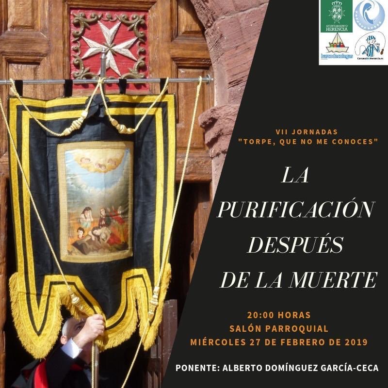 nonato69's tweet photo. Última de las charlas de las VII jornadas "¡Torpe, que no me conoces!". Toca el turno al recuerdo de los que no están.El tema de esta es “La Purificación después de la muerte" por D. Alberto Domínguez a las 20:00h en el salón parroquial. @SergioGNC @tucarnaval #CarnavaldeHerencia https://t.co/8nCw0XiPex