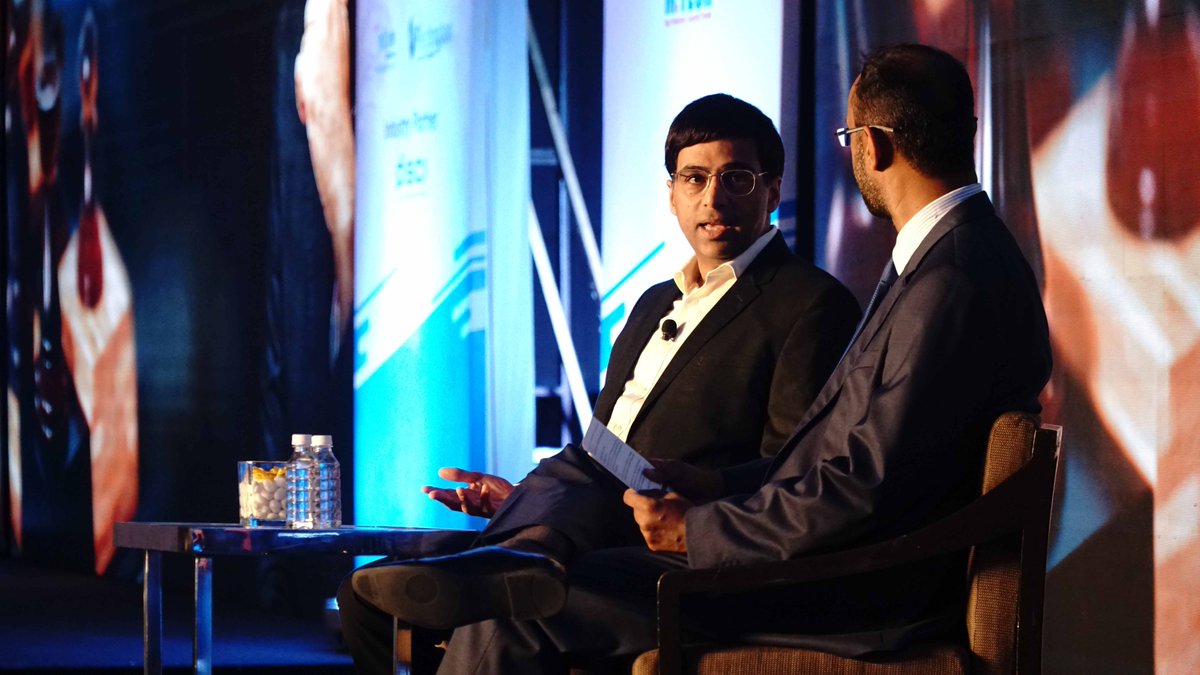 PaloAltoNtwks's tweet photo. India’s first chess grandmaster, and former world chess champion, @vishy64theking shares his thoughts with KP Unnikrishnan, senior director marketing for APAC and Japan at Palo Alto Networks, on why cybersecurity should matter to everyone during the #CSSIN closing session. https://t.co/urNexomcxH