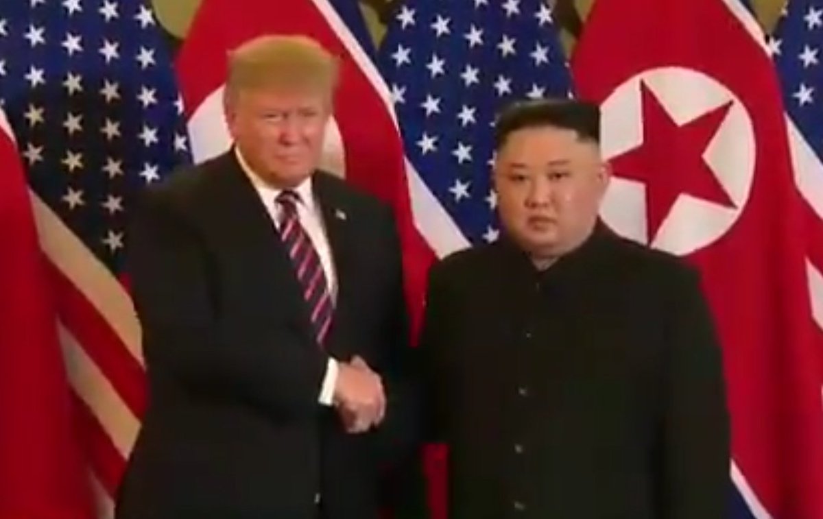 lab_zenith's tweet photo. #BREAKING: #US President #Trump has met #NorthKorea's leader Kim Jong-un (#KJU) in #Hanoi, #Vietnam.

#HanoiSummit
#TrumpKimSummit https://t.co/Sdgh8LT2ke