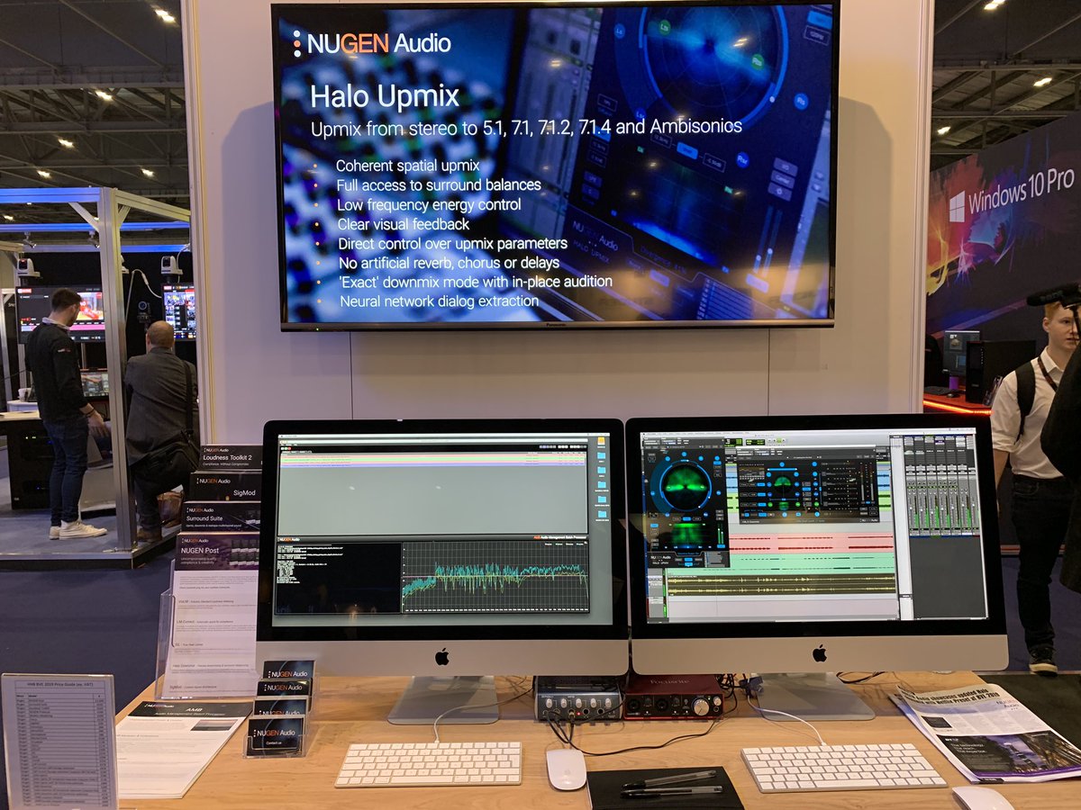 NUGENAudio's tweet photo. Come see us at BVE London on stand G60! With @hhbcomms We are here showcasing our updated Halo Downmix with Netflix preset! #audio #proaudio #BVE19 #netflix #postproduction https://t.co/4OVLzsje8n