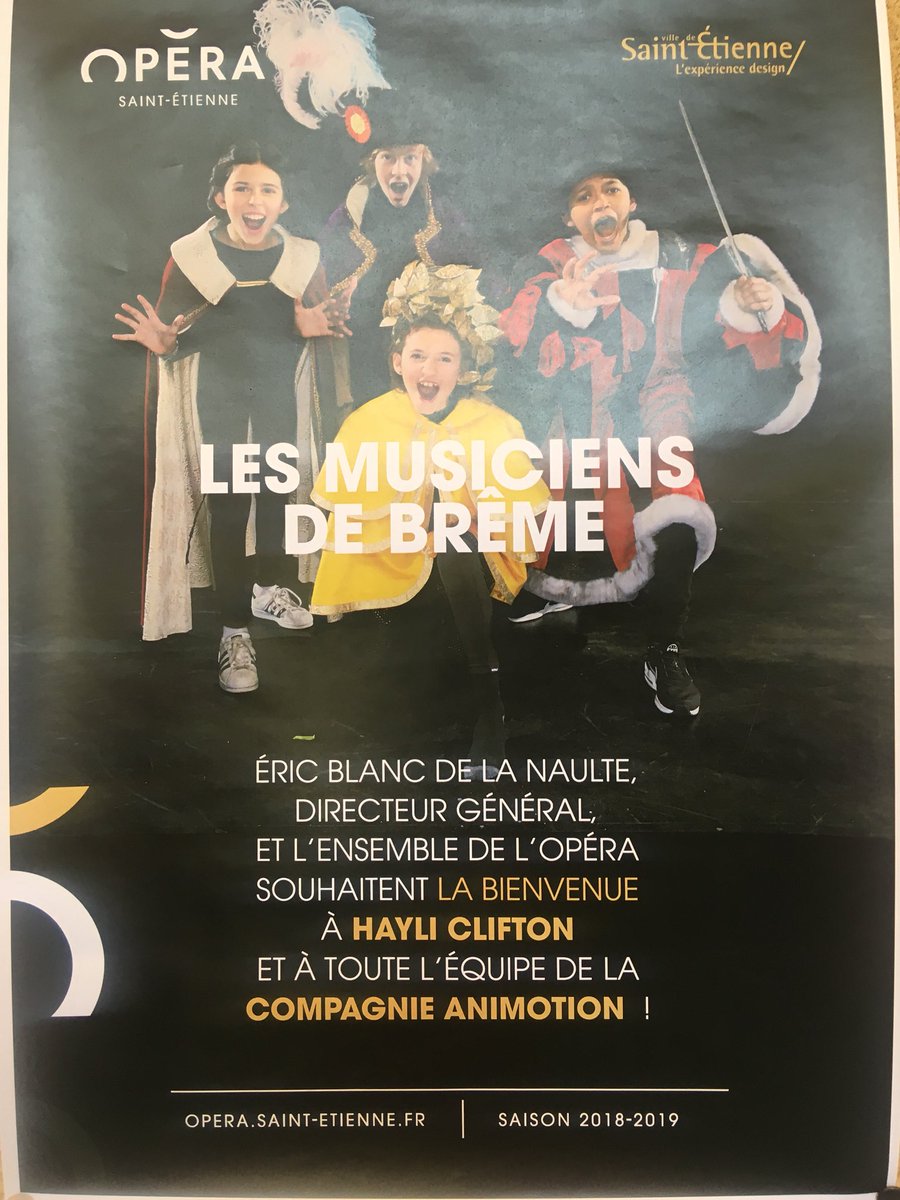Merci #operadesaintetienne! 7 séances vendredi 1 au mardi 5! #musiciensdebreme
