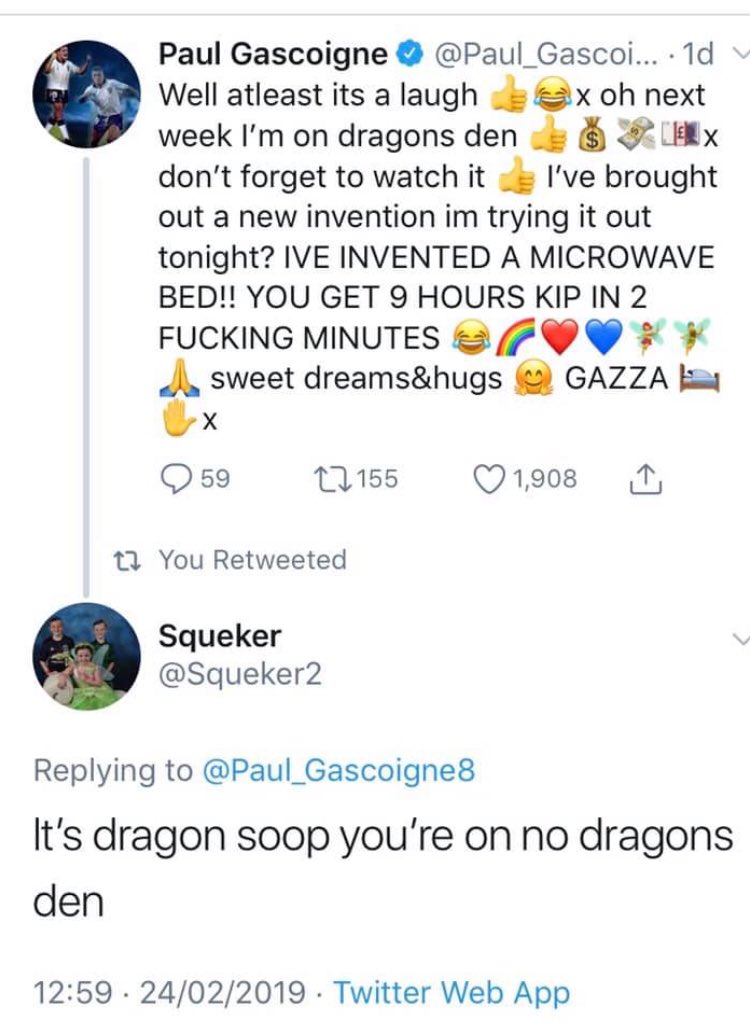 traceys294's tweet photo. Oh Gazza! 🤦🏻♀️ 🤣🤣🤣
#DragonsDen #DragonSoup https://t.co/EeSKOjpRut