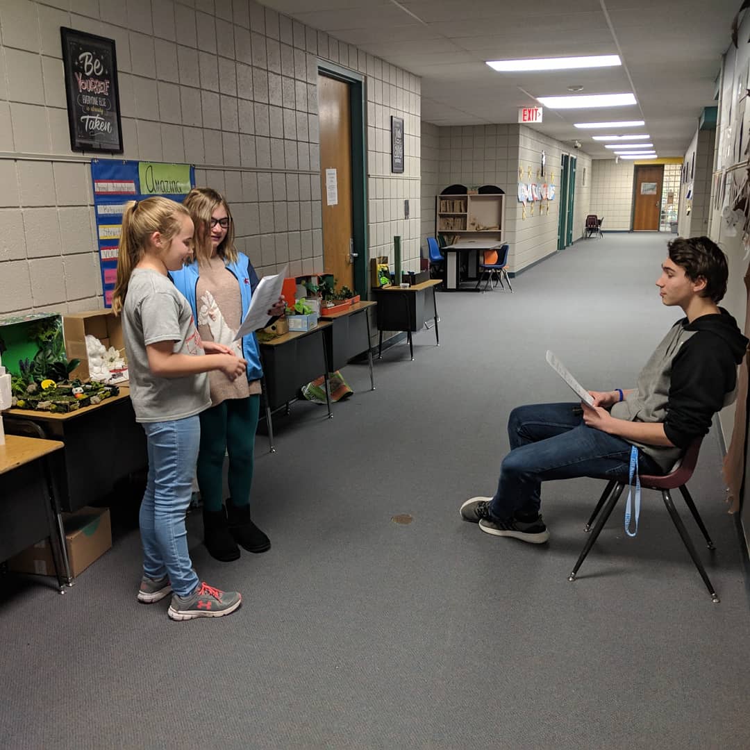 mrpscarver's tweet image. My Ss read, reimagined, and performed plays to some high school judges.  We're on to our final match in the brackets we made. #elachat #ksedchat @USD418 #eeslearn