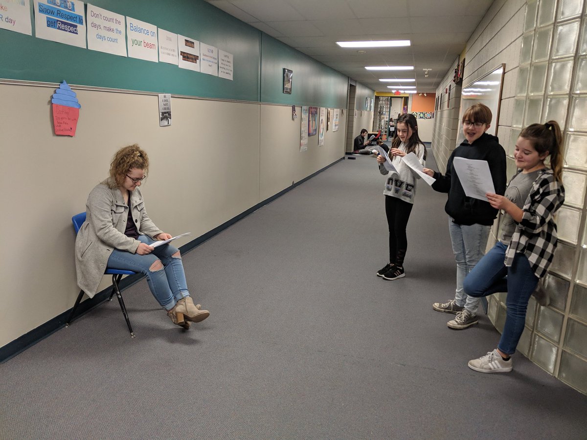 mrpscarver's tweet image. My Ss read, reimagined, and performed plays to some high school judges.  We're on to our final match in the brackets we made. #elachat #ksedchat @USD418 #eeslearn