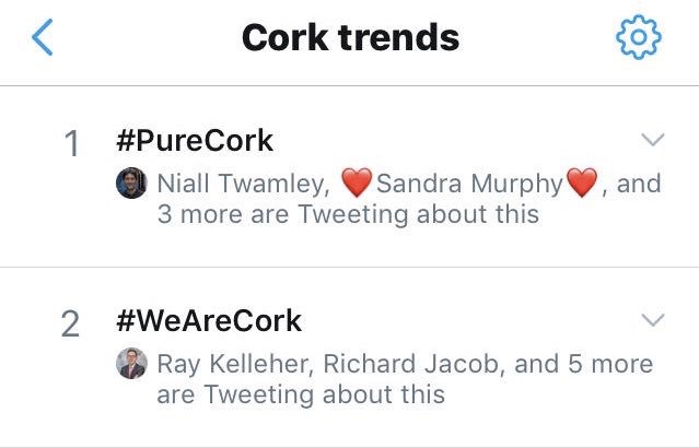 pure_cork's tweet image. Great to see both #PureCork and #WeAreCork as the two top trending topics this morning. #LetsPullTogether