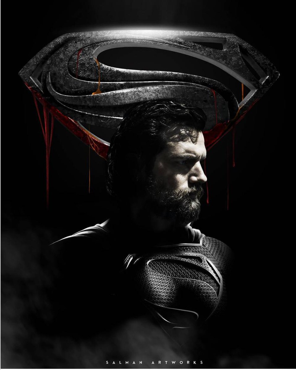 Impresionante (fanart) #Superman #HenryCavill black suit., image size:958x1200