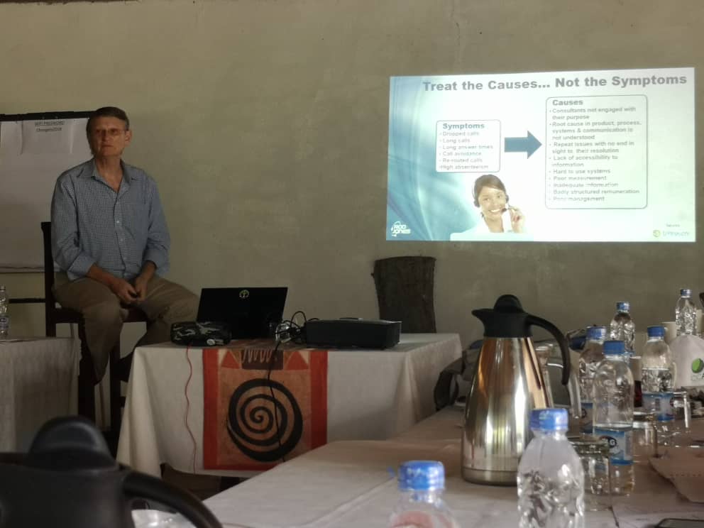 CCAZ2's tweet photo. One thing that can help get your mind back into gear is exposing it to restorative environments, which, research has found, generally means the great outdoors. Here are a few snippets of the first edition of the Contact Centre Bootcamp with @Rod_Jones_SA at Chengeta Safari Lodge. https://t.co/JvXLYOENCr