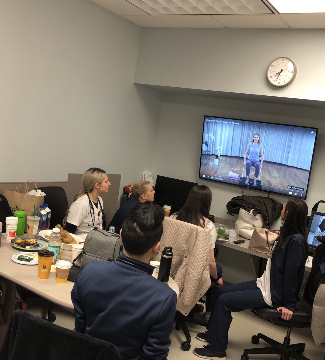 CatPalm's tweet photo. 4N Self Care...Chair Yoga!!!  #BeHealthy #Weillcornellnursingproud @nurseraso https://t.co/W6mLCN0kC2