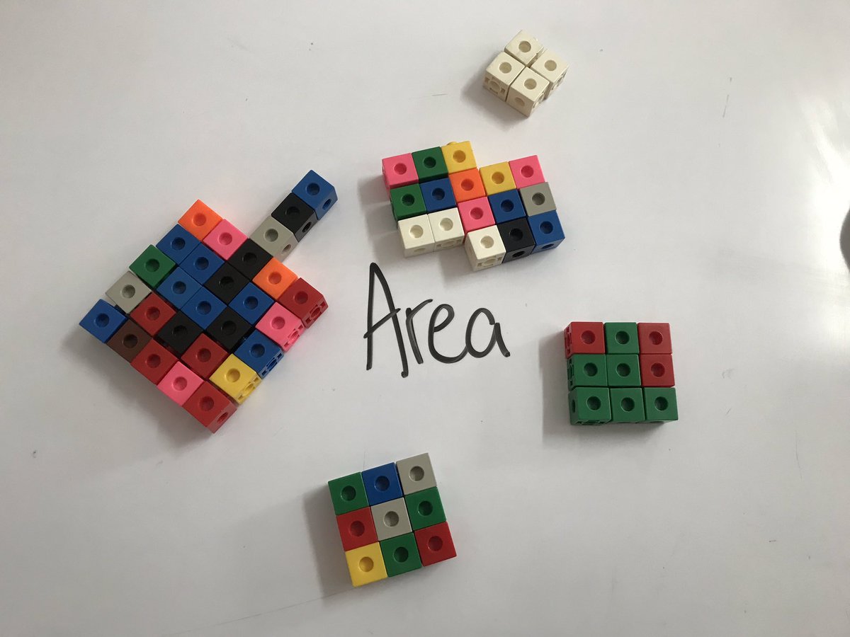 Showing our understanding of perimeter, area, and volume using linking cubes. If we know how to figure out perimeter and area can we find the volume of a rectangular prism? #math #g5