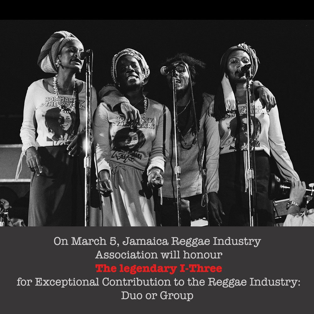 nanaritamarley's tweet photo. On March 5, Jamaica Reggae Industry Association will honour  the legendary I-Three for Exceptional Contribution to the Reggae Industry: Duo or Group
#ritamarley #ithree #jamaica #reggae https://t.co/GNV5GybMFG