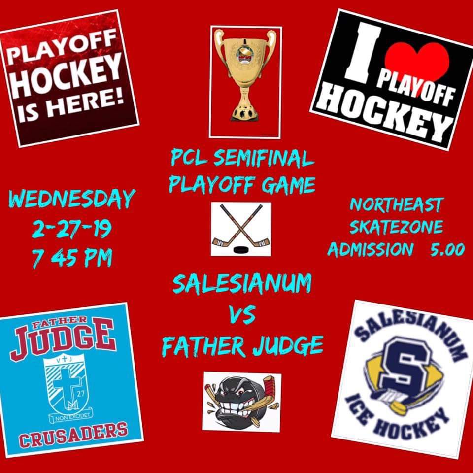 Tonight at Skatezone! PCL Semi-Final. @FatherJudgeHS show out and be loud! #gojudge