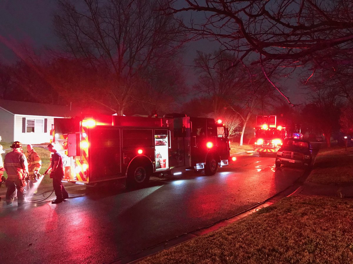 Euless crews working residential structure fire on Tarrant this morning