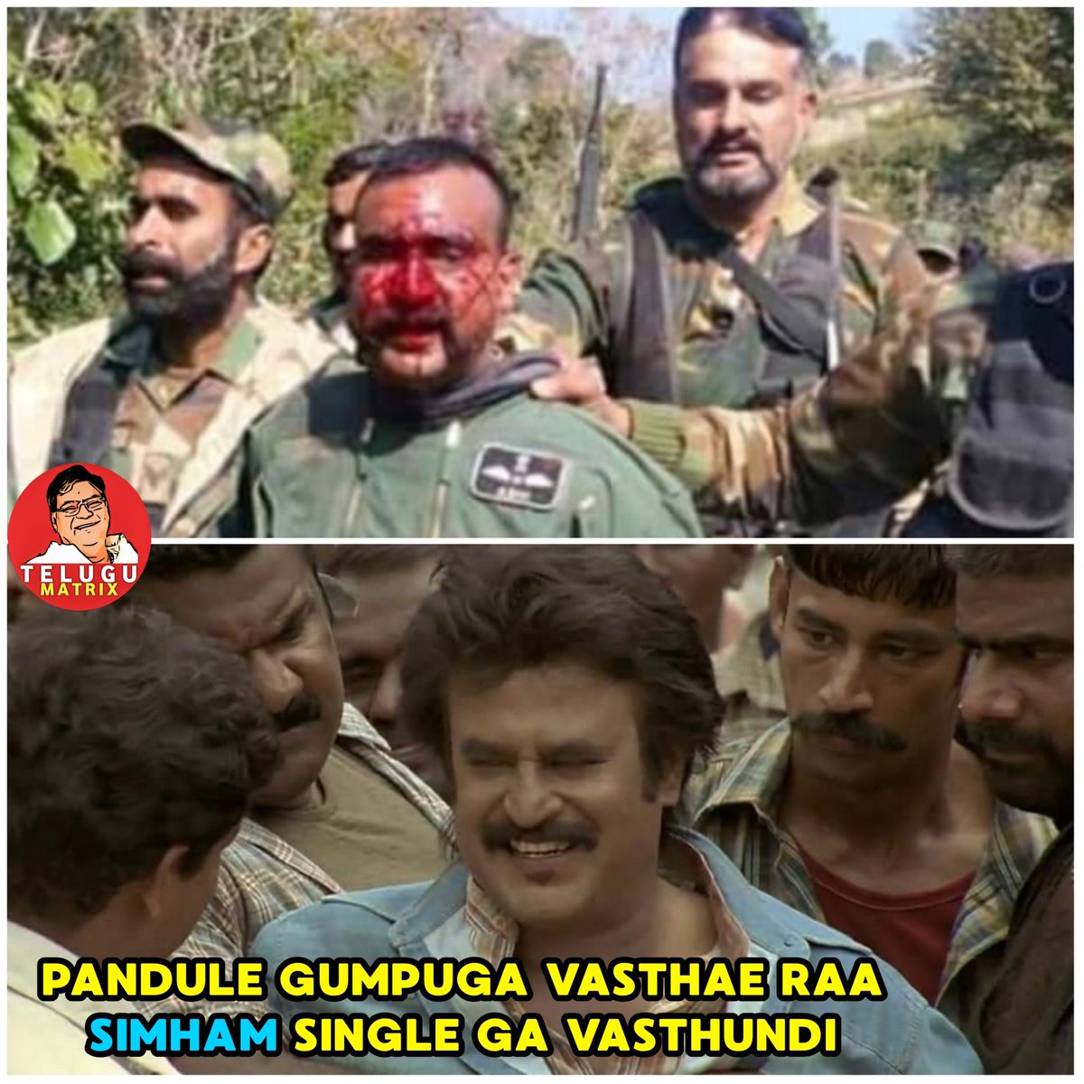 Telugumatrix's tweet photo. #Abhinandan Sir Stay Strong 😔😔 https://t.co/8mTcVRhkm0