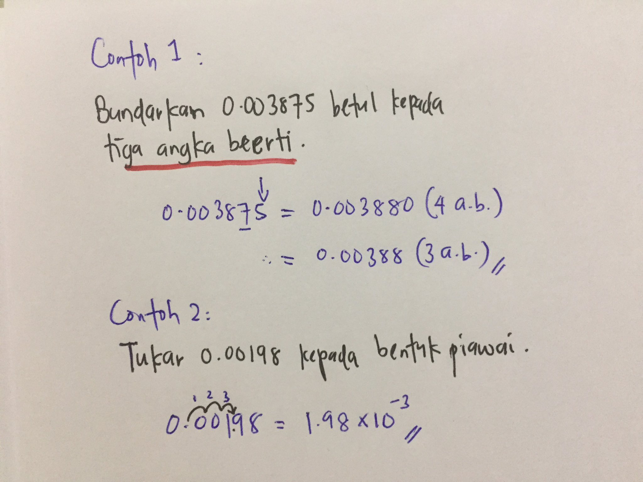 Tiga bererti kepada bundarkan angka Mari Belajar