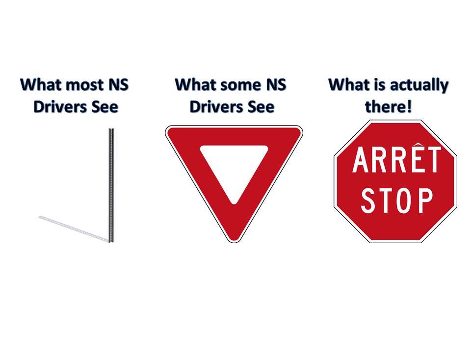 HfxLearn2Drive's tweet photo. Maybe those Stop signs are not big enough! https://t.co/O9cc2uKdtx