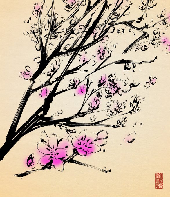 「calligraphy brush (medium)」 illustration images(Latest｜RT&Fav:50)