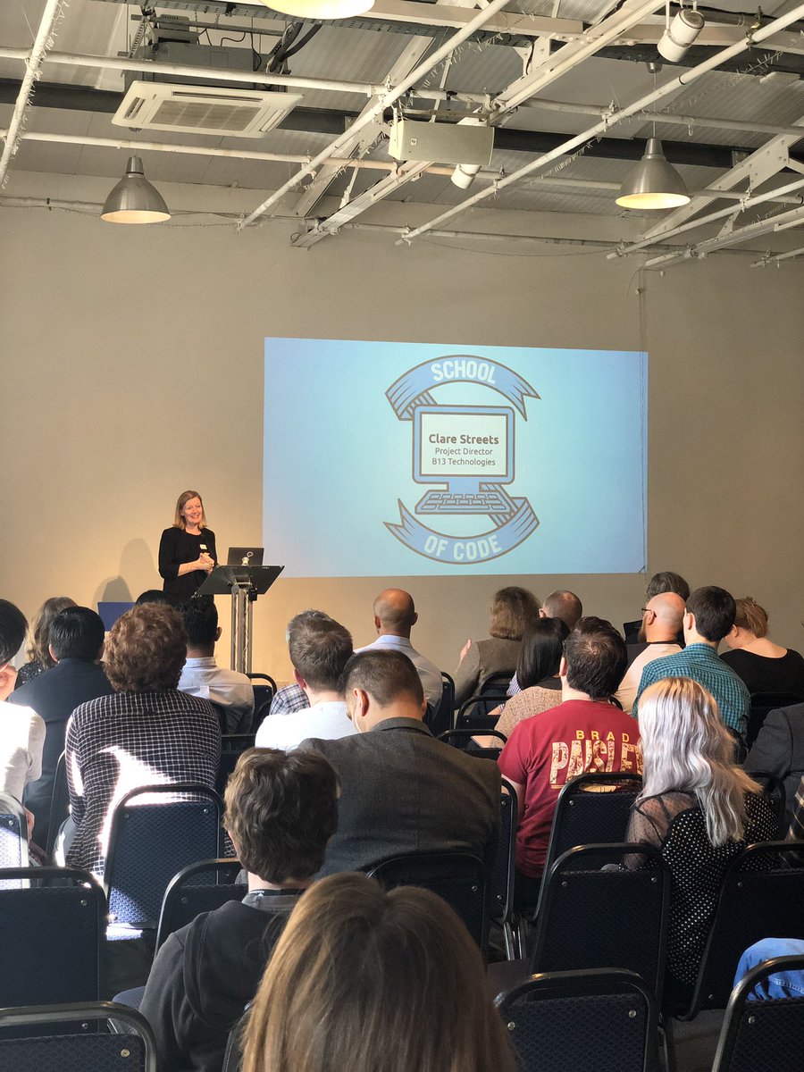 theSchoolOfCode's tweet image. We now have @clarestreets informing the audience on how SoC has a massive impact on her life