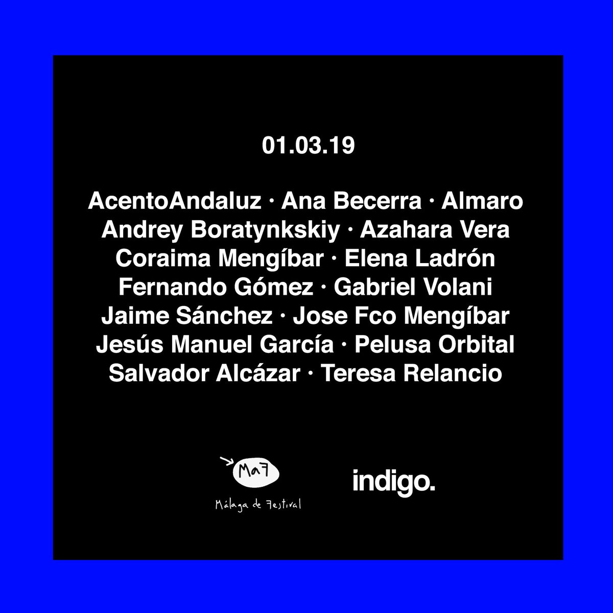 IndigoCreativo's tweet photo. A partir de este viernes contaremos con las propuestas de éstos artistas en la #exposición #Frames dentro del @MAFmalaga, os esperamos a las 18:30 para una celebración del arte en el Centro Ciudadano Antonio Beltrán - Campanillas #malaga

¡Os esperamos! https://t.co/n99WidXUDV