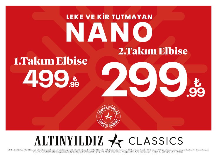 Altınyıldız'dan Büyük İndirim Fırsatları!

<a href="/AltnyldzClsscs/">Altınyıldız Classics</a> #altınyıldız #nanoteknoloji #nano