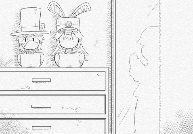 キャラクターと背景の線画も終わったし、塗りは明日にしよう。 