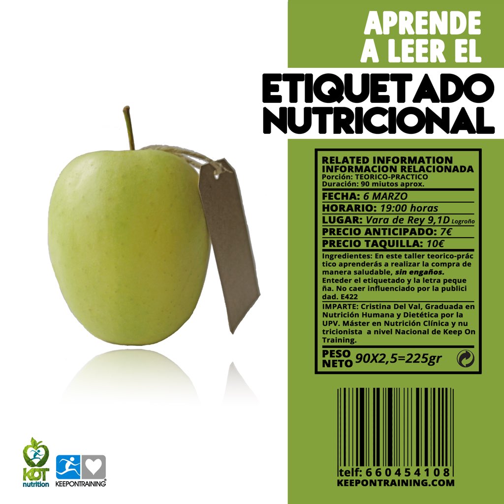 keepontraining1's tweet photo. ¡Estrenamos talleres Nutricionales! ''Aprende a leer el etiquetado Nutricional'' #KeepOnTraining #Nutrition #Nutricion #Workshop #Taller #KeepOnSejo #PersonalTraining #realfood #salud #Dieta #Diet #Saludable #VidaSana #EstiloDeVida #InstaHealth #HealthyEating #InstaFood https://t.co/Nfj5IsqIHh