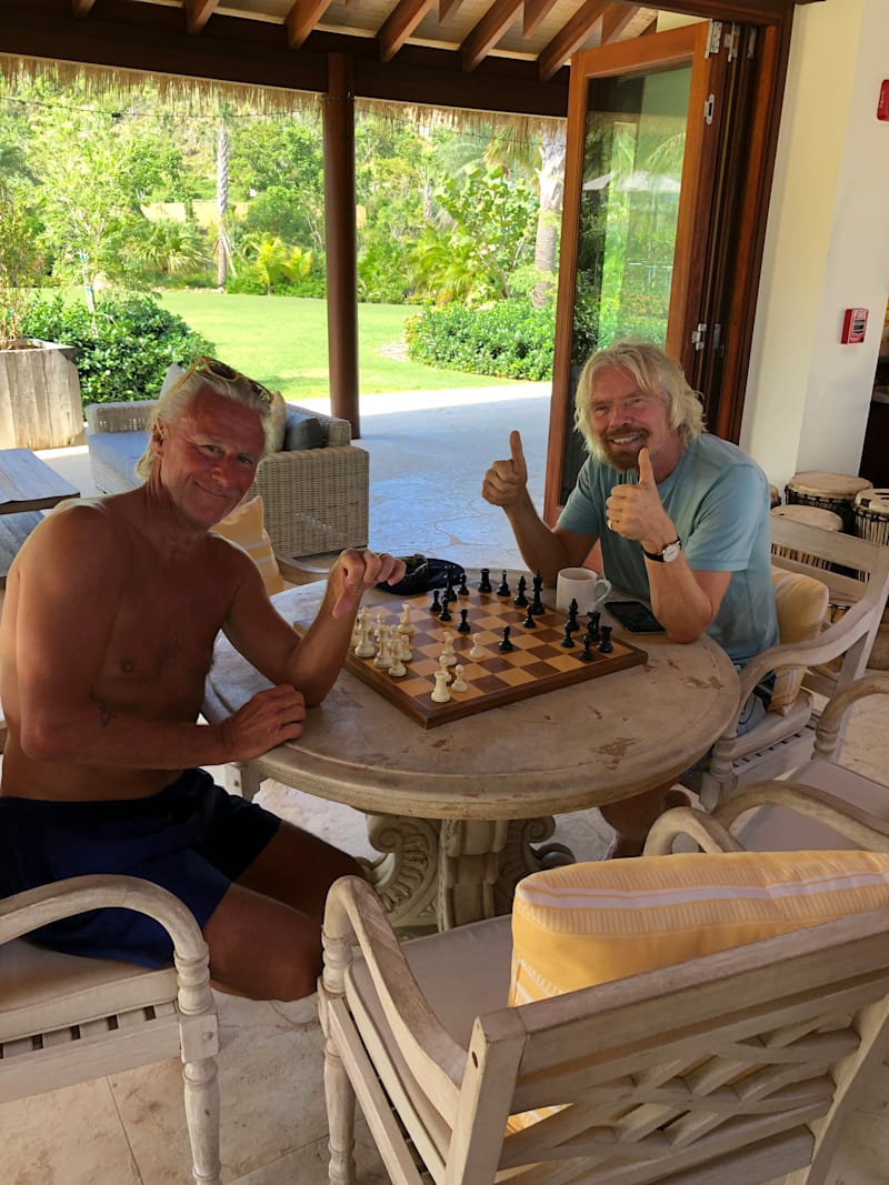 richardbranson's tweet photo. I love playing chess - I can combine the thrill of risk taking and strategy planning with a cup of tea and a nice chat with a friend. https://t.co/9bGVdGhjAR https://t.co/FFrgRf9kJK
