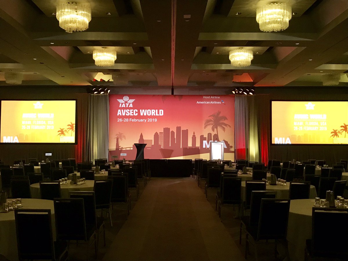 SEAHAMMOW's tweet photo. Looking forward to day two! #AVSECWLD #Miami #iata https://t.co/Q3x7GD3rv8
