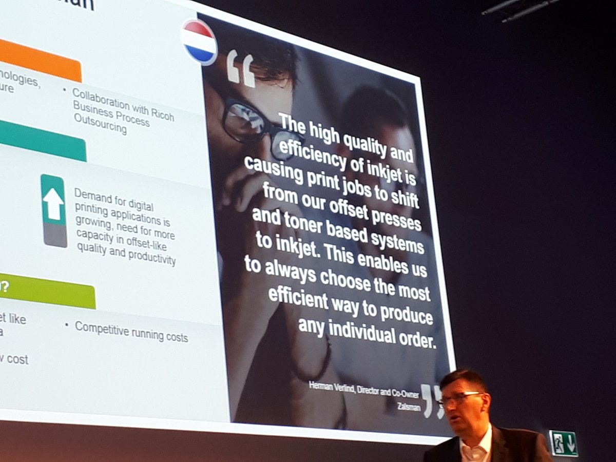 DamienHachet's tweet image. #Zalsman 1st #Ricoh Pro VC70000 customer testimony at #Doxnet #HID19