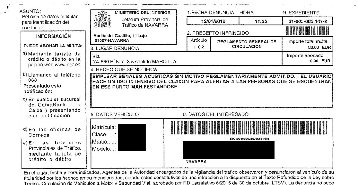 LABnafarroa's tweet image. #HuertaDePeraltaBorrokan gatazkaren harira, Guardia Zibilak eta Azkoiengo Udaltzaingoak hainbat isun jarri dizkiete sindikatuari, langileei eta lagunei.

Ia isun guztiak klaxona jotzeagatik jarri dituzte, hau da, greba mugagabean ziren LANGILEEI ELKARTASUNA ADIERAZTEAGATIK.