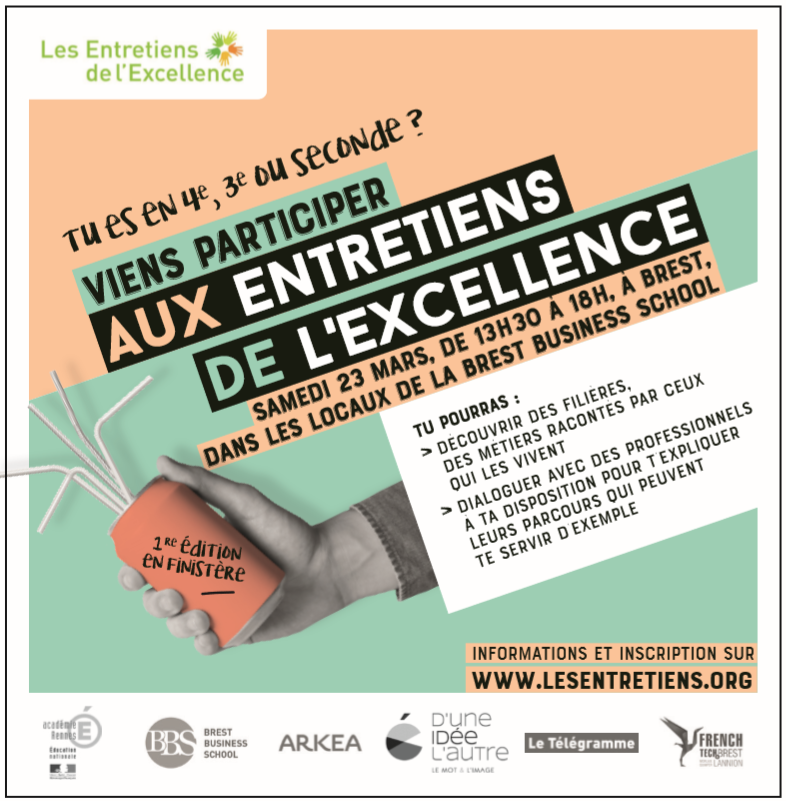 Claude_Demeure's tweet photo. Les Entretiens de l'Excellence arrivent à Brest le 23 mars 2019, dans les locaux de BBS ! Infos et inscription ici >https://t.co/AevYsBhQhQ #Entretiens #Excellence #Brest #Finistère #Collège #Arkea #BBS #Duneideelautre ##AcademieDeRennes #FrenchTechBrest #LeTelegramme https://t.co/b2TKdAcyDB