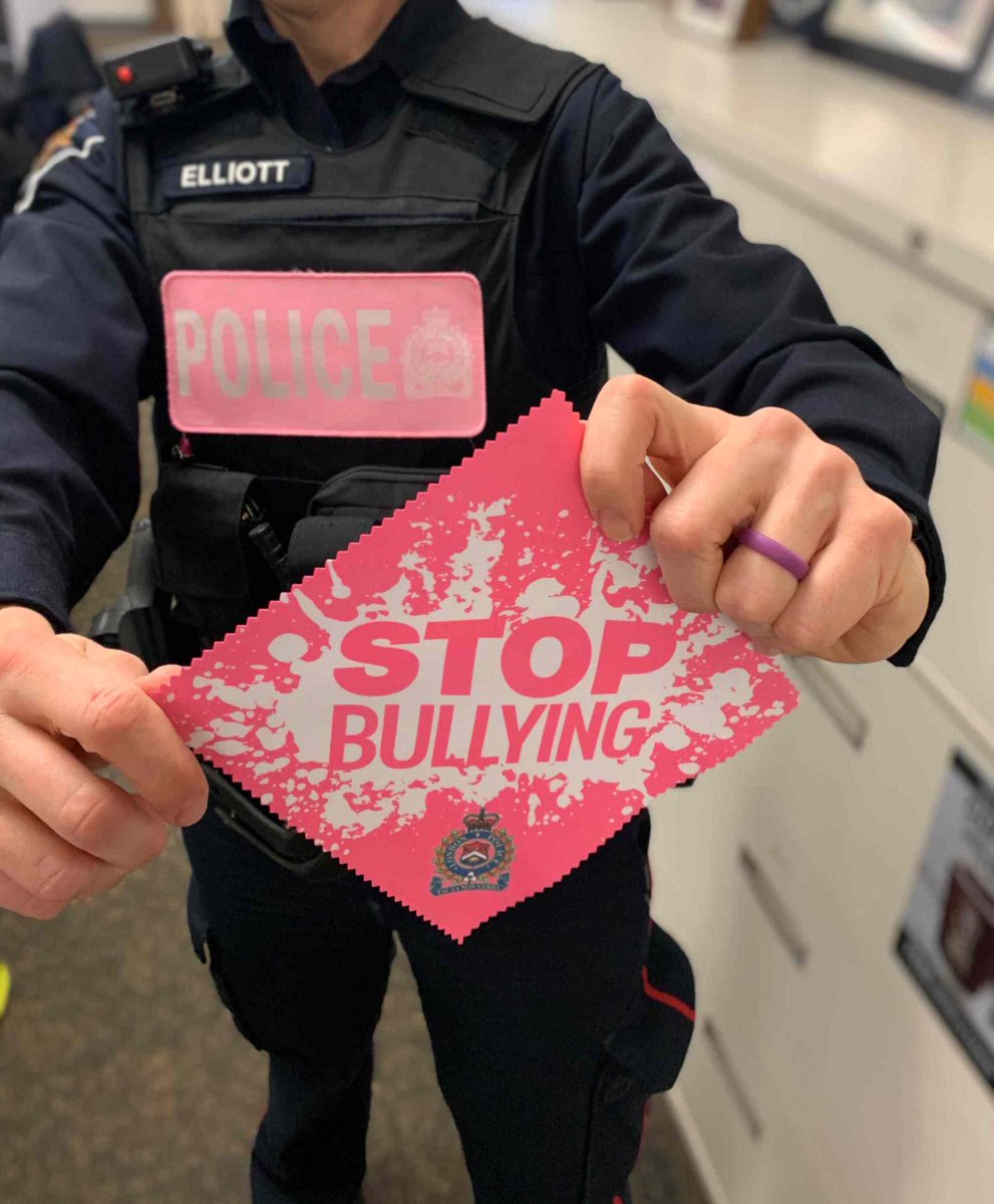 Today is #PinkShirtDay2019, and LPS members are wearing #Pink to start the conversation about #AntiBullying. Police Services across Ontario are promoting this day, and we can't wait to show you more photos of our employees. #StopBullying #ldnont <a href="/OACPOfficial/">OACPOfficial</a> #Community
