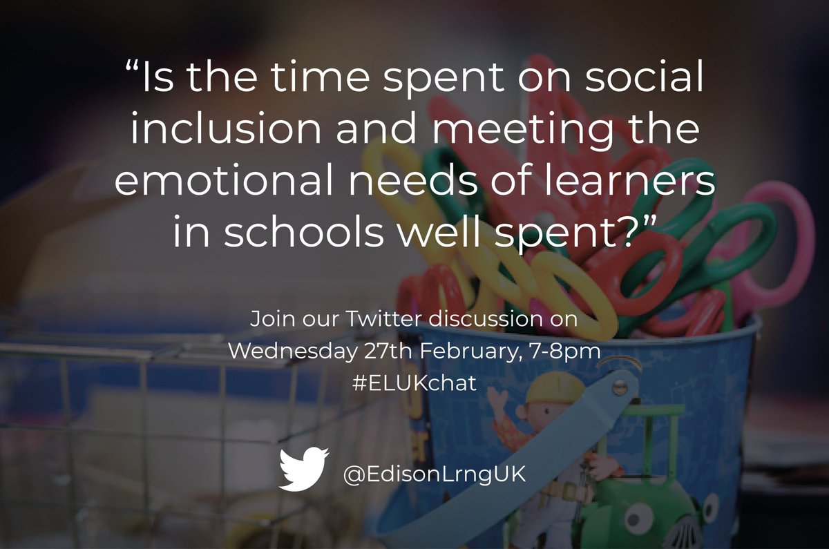 Join us this evening for our latest #ELUKchat 7-8pm