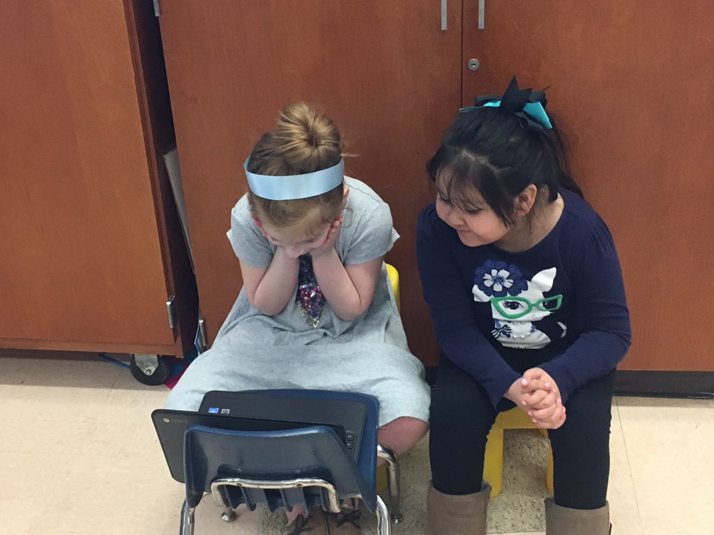 room17Day's tweet photo. Playing Prodigy with a partner makes answering word problems fun! #HappyTeacher #EngagedStudents #MathIsFUN @KESElementary https://t.co/0qt4PMBLCx