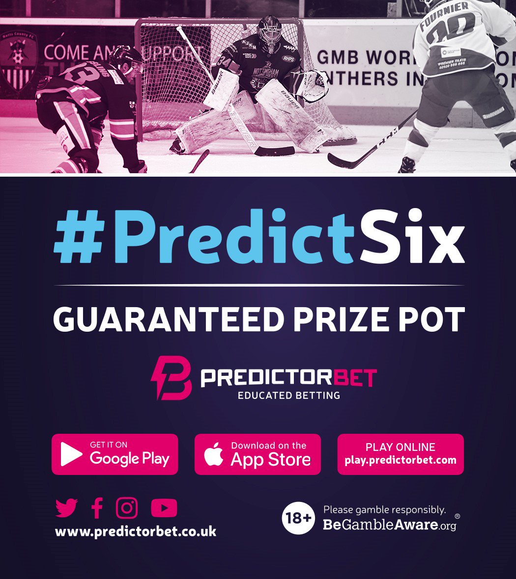 predictorbet's tweet photo. Right, @officialEIHL fans - here are this week's big #PredictSix matches for you!
@ClanIHC v @flameshockey
@MKLightning v @PanthersIHC
@BelfastGiants v @Mcr_Storm
@cardiffdevils v @steelershockey
@PanthersIHC v @FifeFlyers
@DundeeStars v @covblazehockey
#PredictorBet https://t.co/AiKpZReEDb