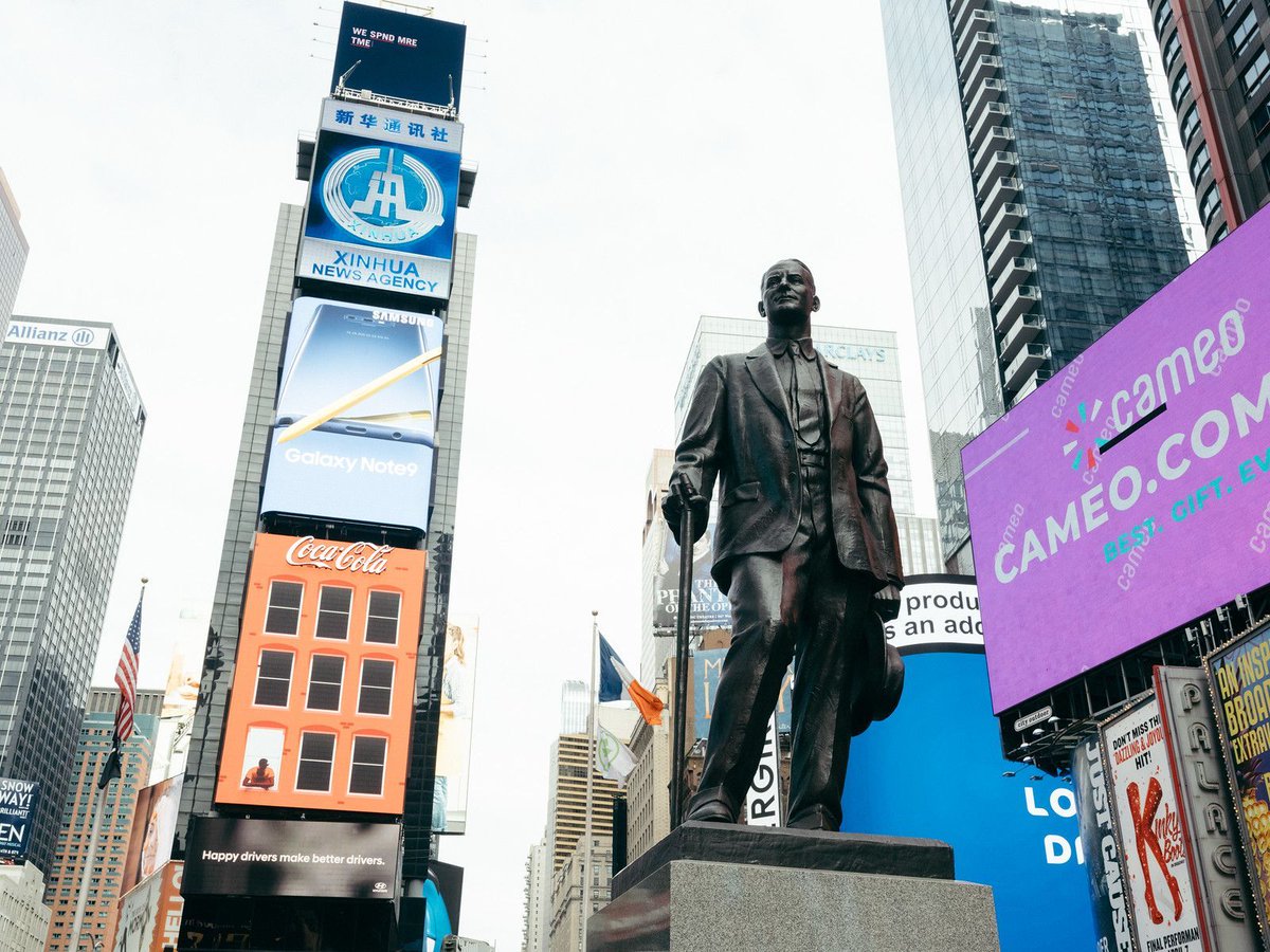 You know the song 'Give My Regards to Broadway,' but do you know who wrote it? Comment with your guess. Hint: He's immortalized with this statue in Times Square.