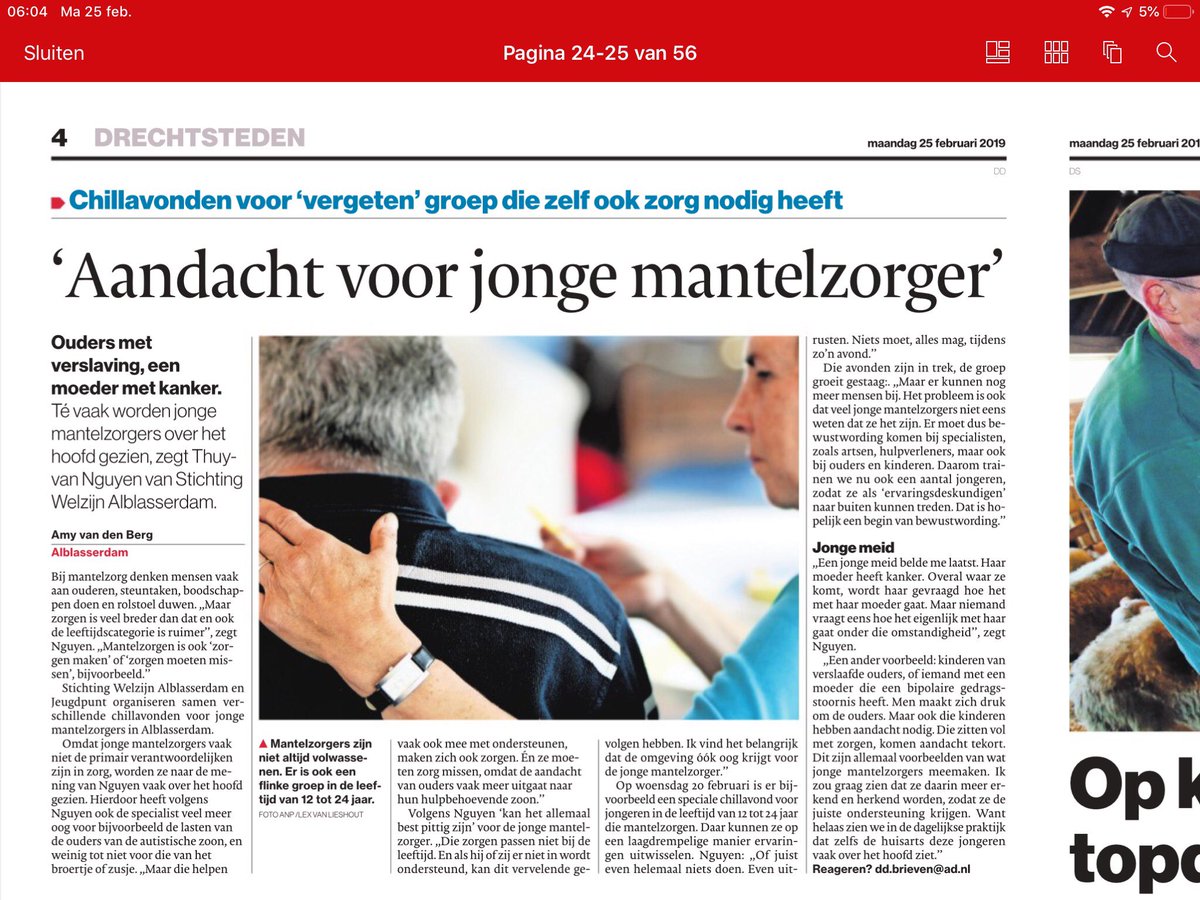 Vaak wordt alleen naar de mantelzorgende ouder gevraagd, maar hoe is het voor de broer of zus? Aandacht voor de jonge mantelzorger is  nodig!