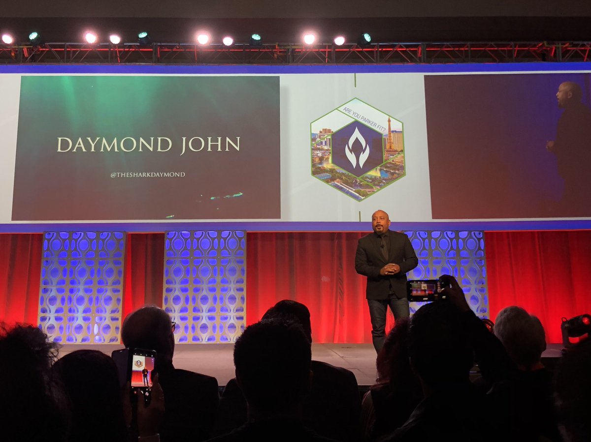 __SOTR__'s tweet photo. This Month: @TheSharkDaymond delivering #keynot for #ParkerVegas @parkerseminars (photo cred. @drcurtrindal) https://t.co/szGn9nlXBZ