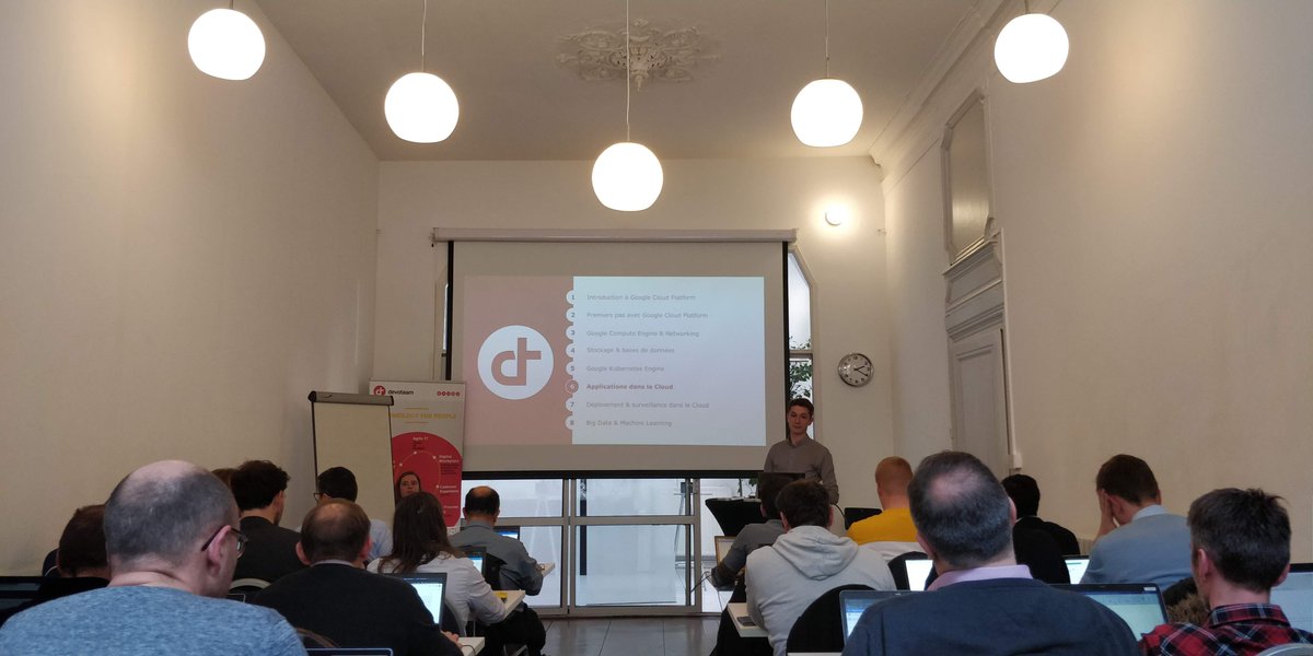 devoteamgcloud's tweet photo. [ÉVÉNEMENT] #CloudDiscover

En direct de notre journée de formation #GoogleCloudPlatform à Lille ⛅️

#AuthorizedTrainingPartner #GoogleCloud #GoogleAppEngine #Datastore #ComputeEngine #BigData #MachineLearning #CentreDeFormation #GCloudTraining https://t.co/mbJpawl4Lt