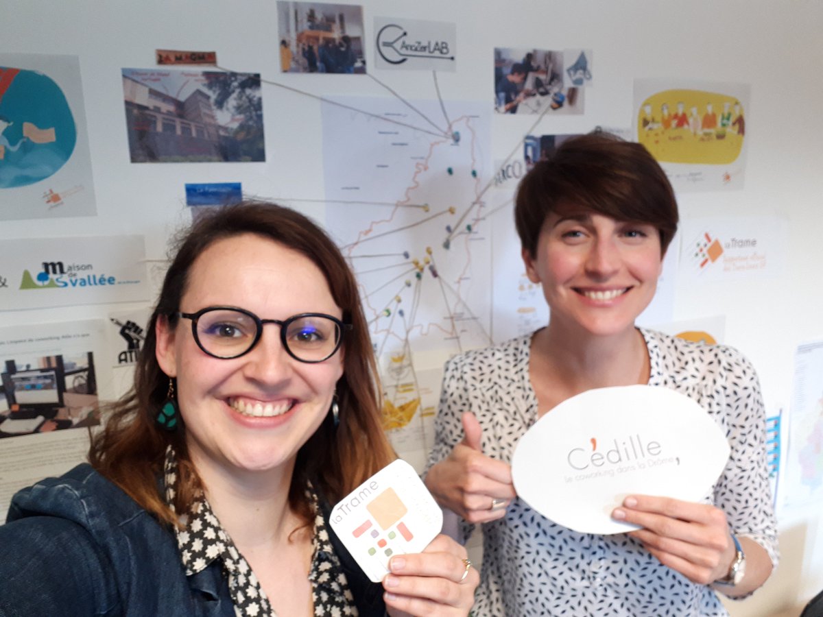 latrame07's tweet image. [RÉSEAU] Tiers lieux, Ardèche &amp;amp; Drôme même combat pour le travail autrement ✊ @latrame07 @cedillepro @La_drome @Ardeche_07 @sympam07 @lemoulindigital #coworking #télétravail #réseau #TiersLieux #passerelle