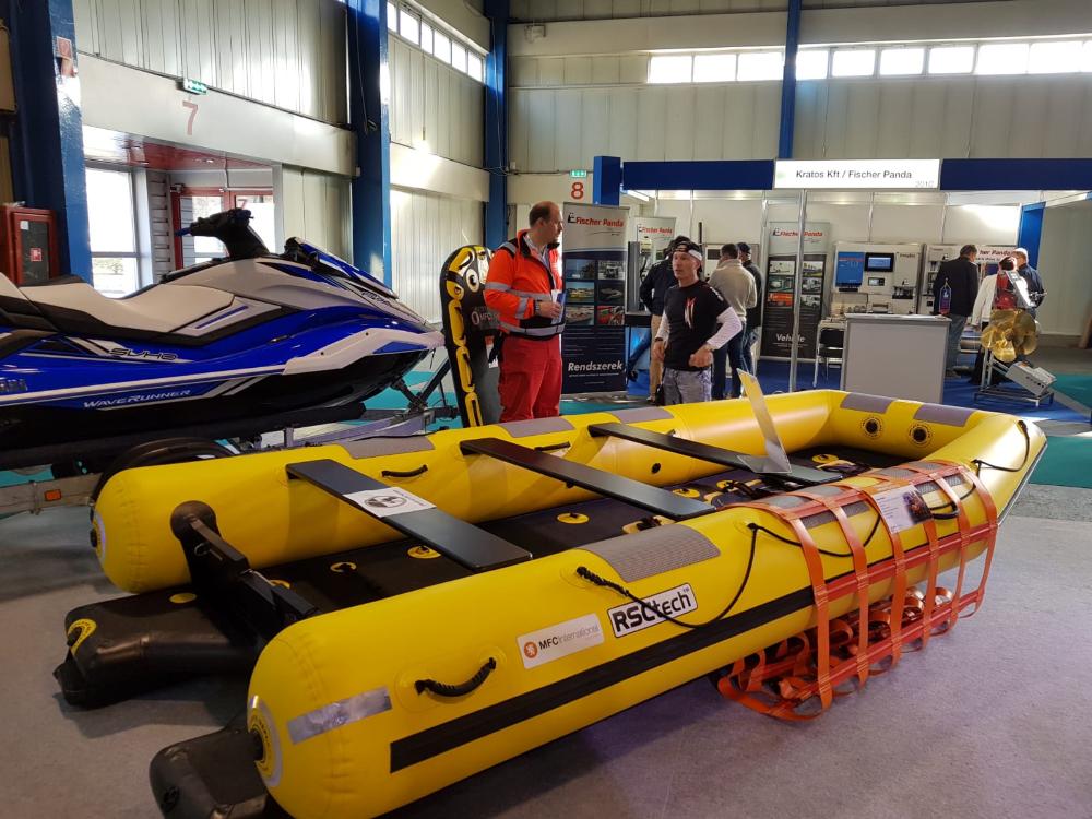 We had a great couple of days at the Budapest Boat Show with our Hungarian distributors, HESZTIA Ltd. Thanks to the volunteer rescue team <a href="/fluvialdisaster/">Folyami Katasztrófavédelem</a> for promoting our products at the event including our Rescue Craft, Airtrack Rescue Path and Jet Ski Rescue Board.