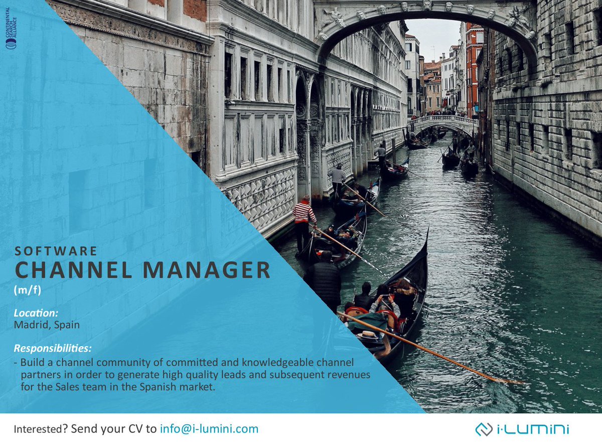 Humann_Team's tweet photo. Willing to develop and implement Channel Sales strategies? Have a look at this #joboffer and send your #CV to info@i-lumini.com #channelmanagement #partneraccountmanager #sales #Software #ITjobs #B2B #BusinessPlans #marketing #leads #softwarevendor #Hiring #hiringnow https://t.co/5NgdG6ofpw