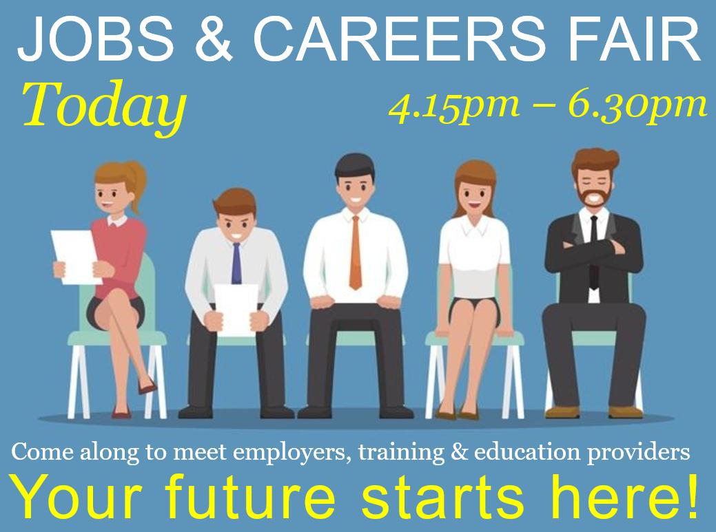Thinking about further study or undecided on your future career path? Why not come along to our Jobs &amp; Careers Fair today. We have employers, training and education providers waiting to talk to you. All details on our website: bulwellacademy.org.uk