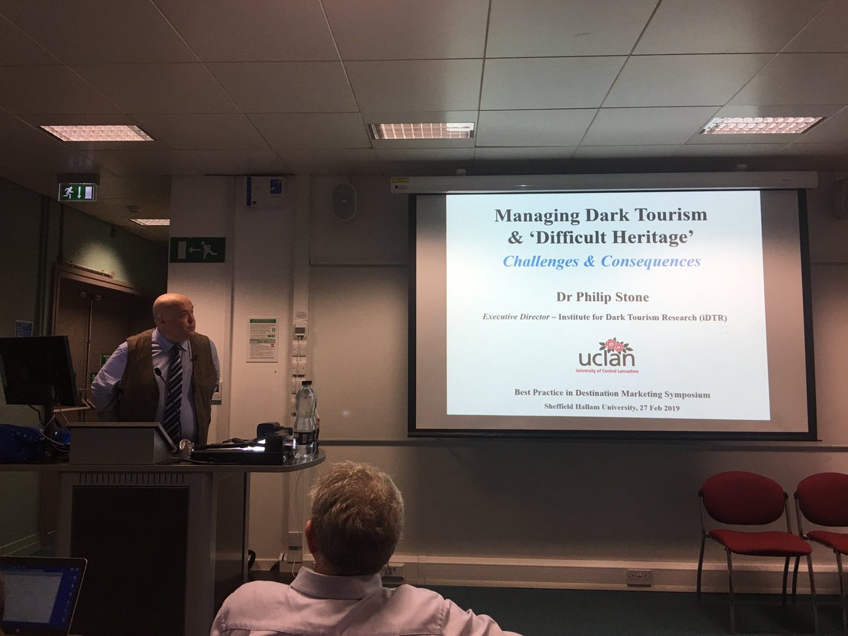 Dr Philip Stone opening proceedings at the 6th Destination Marketing Symposium (this year focusing on Destination Marketing challenges) at Sheffield Hallam University this afternoon