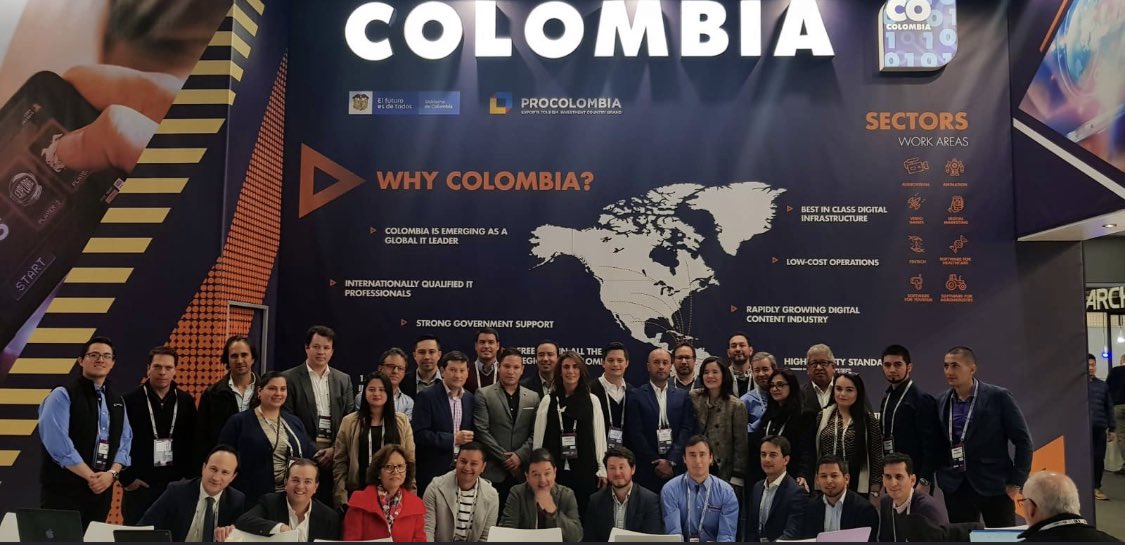 Acompañando a la delegación colombiana con <a href="/PROCOLOMBIACO/">PROCOLOMBIA</a> en el <a href="/GSMALatam/">GSMA Latin America</a>