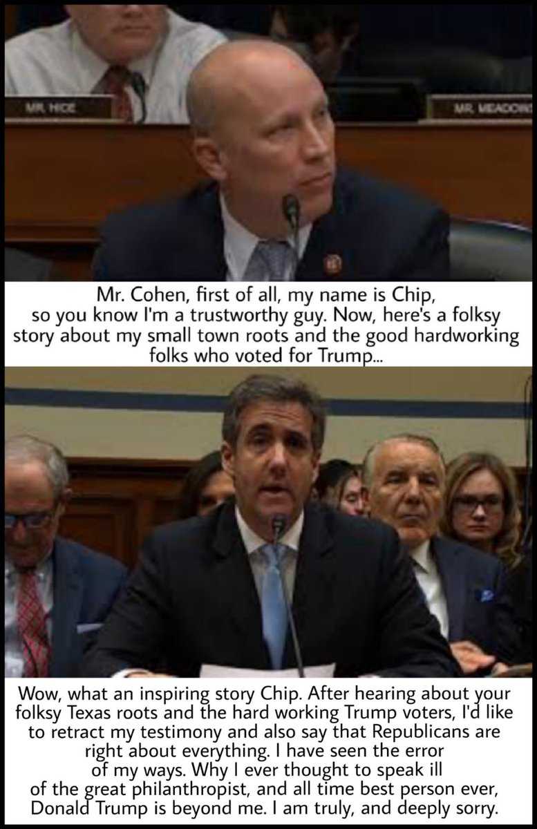 JoeyxVice's tweet photo. What #Republican #ChipRoy from #Texas really expected to happen during the #cohentestimony #CohenHearing https://t.co/q0w2sNl7tE