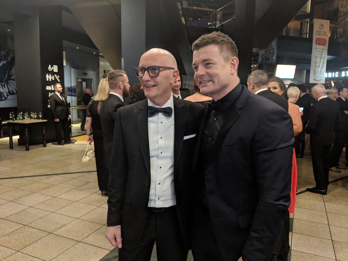 He's here! @BrianODriscoll with our Chief Executive, Colin Neill at #HUTop100