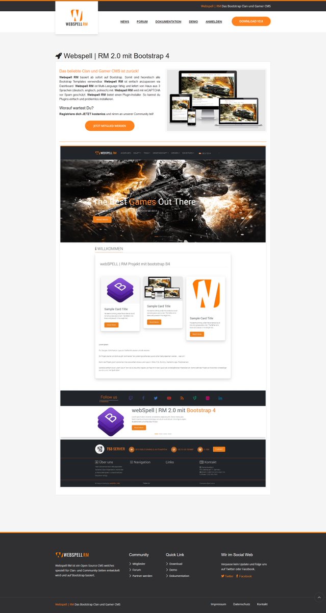 webspell_rm's tweet image. Neues Design online! Es basiert komplett auf Webspell | RM. Schau Dir an was Webspell RM kann. Werde Mitglied und unterstütze uns! webspell-rm.de #webspell #cms #gamer