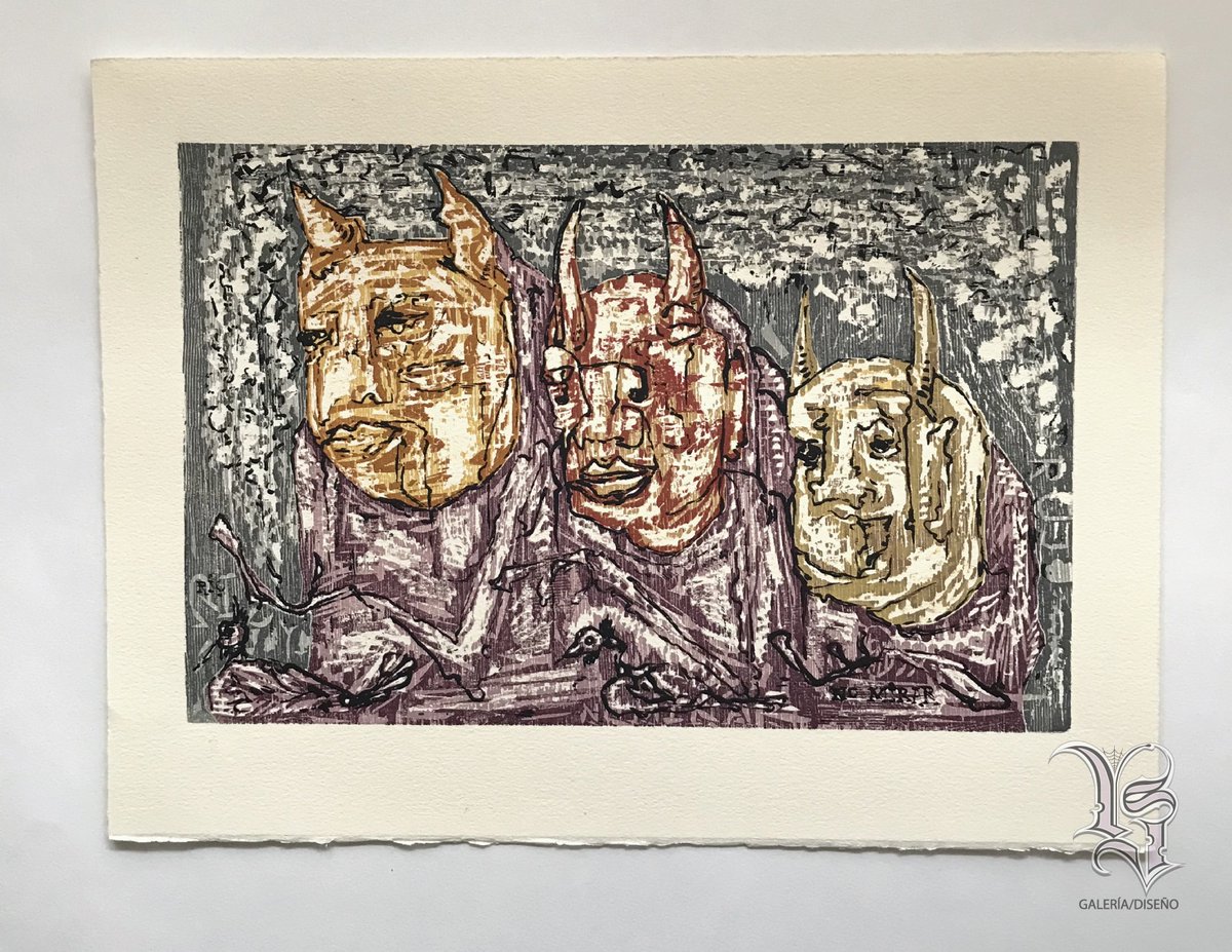LaSantsima2's tweet photo. Título: Los peces en el río
Técnica: Xilografía 10 tintas-serigrafía 
Medidas: 28 x 38 cm 
Edición: 1/8
Autor: Jonathan Reyes 
Estatus: Disponible 
Incluye: Marco, embalaje y certificado de autenticidad 
Entrega inmediata, envío nacional 🚚 
#galeriadearte #xilografias #arteoaxak https://t.co/1avFSQe34K